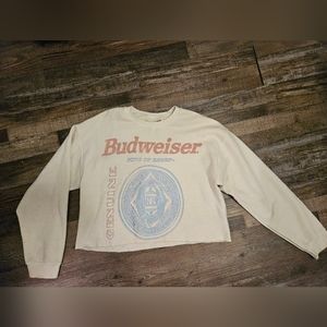 Cropped Budweiser Crewneck